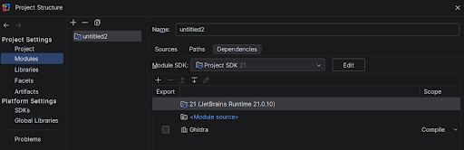 Ghidra IntelliJ Project Structure